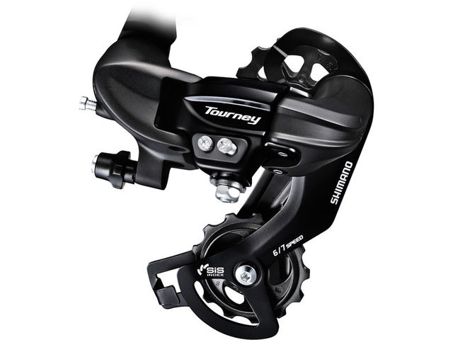 Shimano Tourney / TY RD-TY300 6/7-speed rear derailleur with mounting bracket click to zoom image