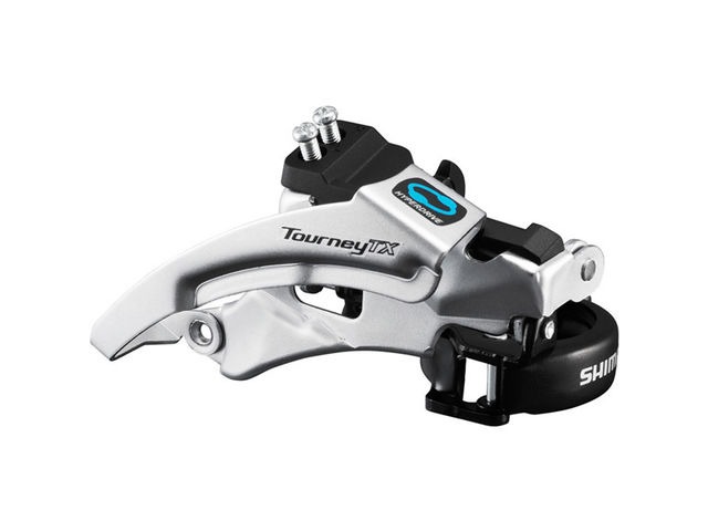 Shimano Tourney / TY FD-TX800 Tourney TX front derailleur, top swing, dual pull, for 42/48T, 63-66 click to zoom image